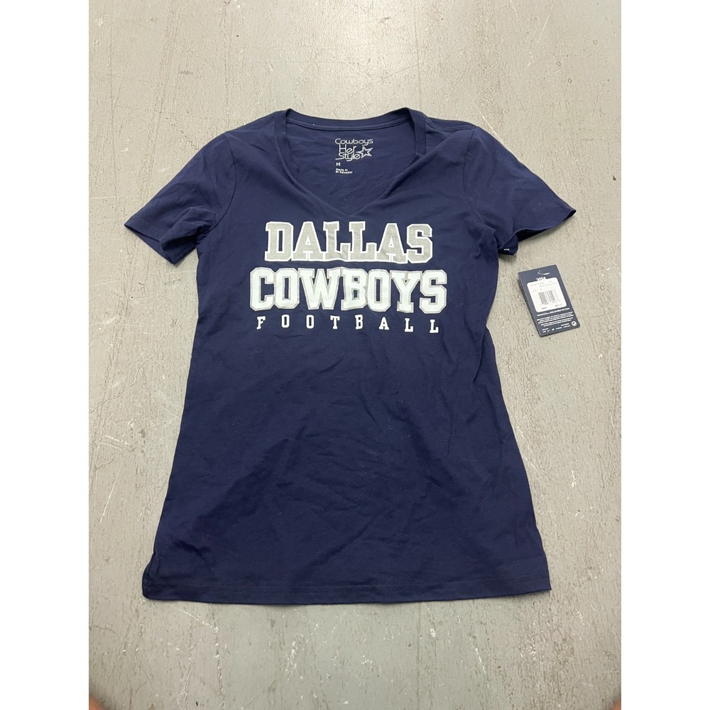 Nike Dallas Cowboys‎ Practice Glitter T-Shirt Womens Medium Navy NFL Active NWT